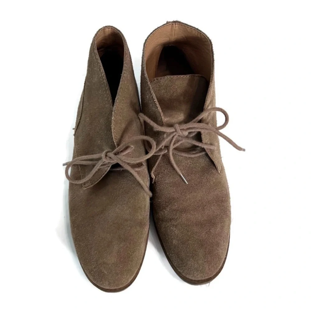 LUCKY Brand Garboh Tan Fall Desert Suede Leather Lace Up Chukka Ankle Bootie 8.5